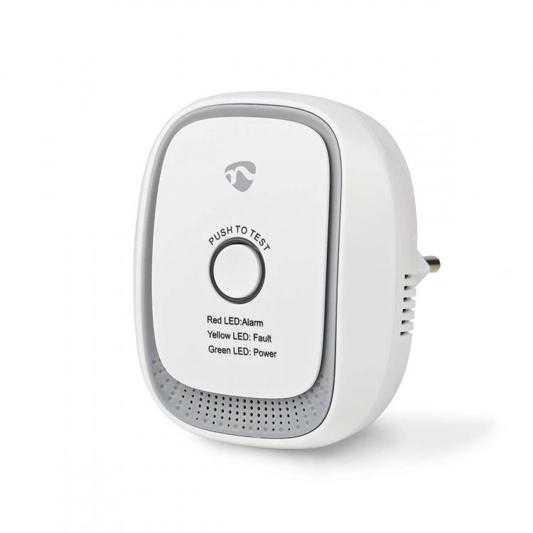 Nedis SmartLife Gas Detector | Zigbee 3.0 | Mains Powered | Sensor life cycle: 5 year | EN 50194-1:2009 | Android™ / IOS | With test button | 75 dB | White Nedis SmartLife Gas Detector | Zigbee 3.0 | Mains Powered | Sensor life cycle: 5 year | EN 50194-1:2009 | Android™ / IOS | With test button | 75 dB | White