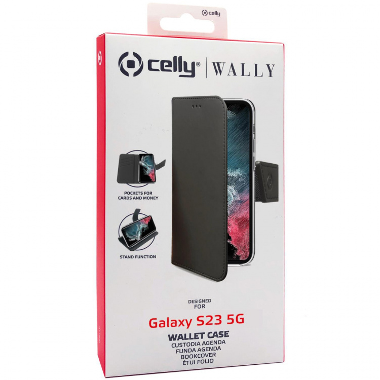 Celly Wallet Case Galaxy S23 5G Svar Celly Wallet Case Galaxy S23 5G Svar