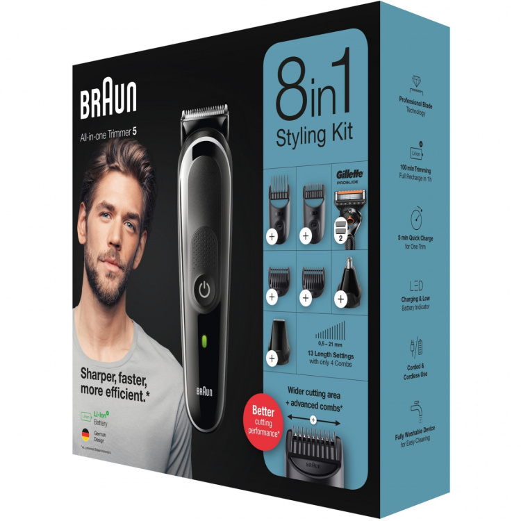 Braun Multigroomer MGK5360 8-i-1 kit