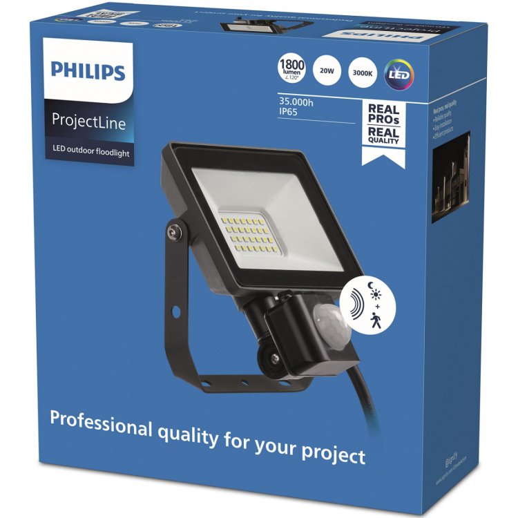 Philips ProjectLine Strålkastare 20W 1800lm Sensor Philips ProjectLine Strålkastare 20W 1800lm Sensor