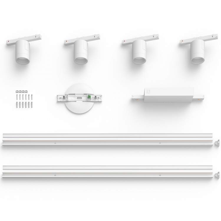 Philips Hue Perifo Rak bassats 4 spotlights Vit