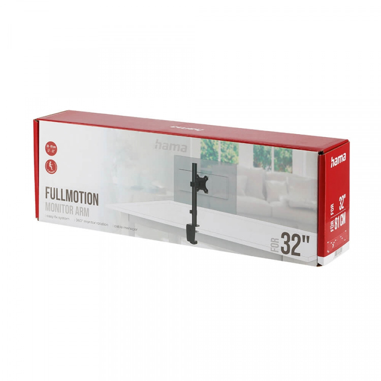 Hama Monitor Holder Work Out Single Black