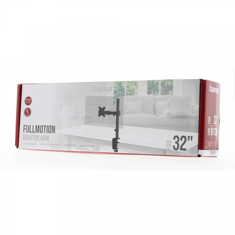 Hama Monitor Holder Work Out Single XL Black