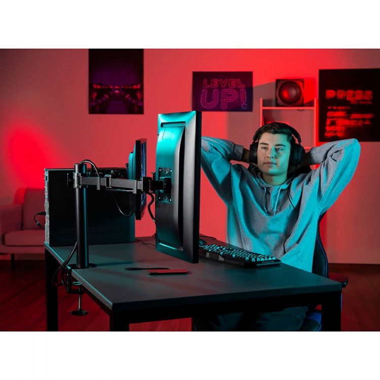 Hama Monitor Holder Operator Twin Black 13