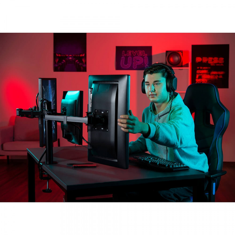 Hama Monitor Holder Operator Tripple Black