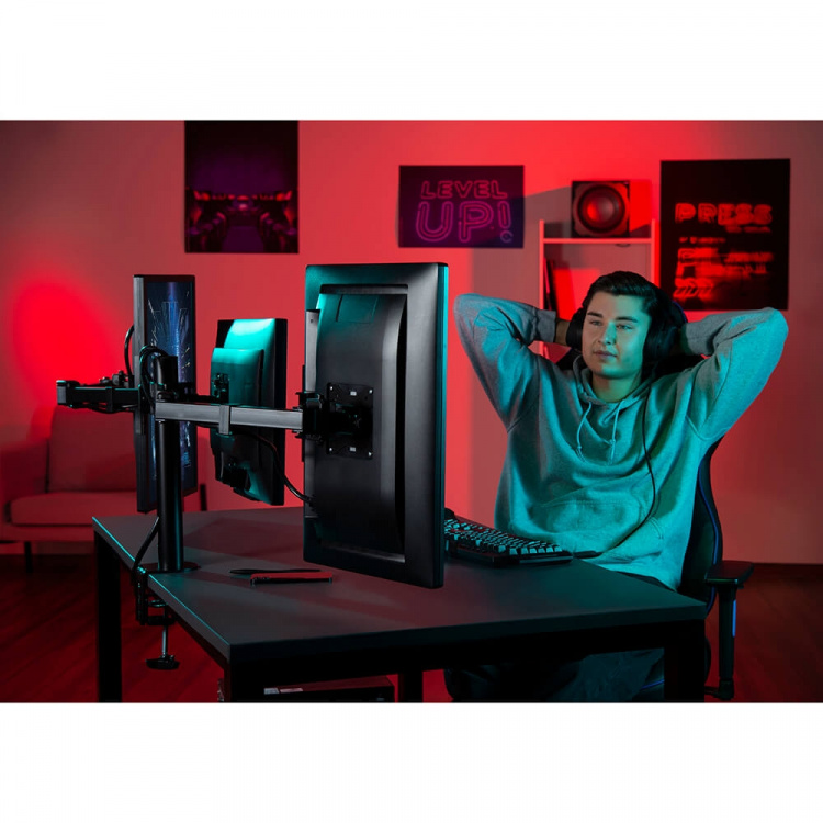 Hama Monitor Holder Operator Tripple Black