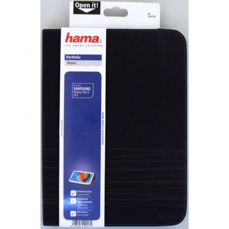 Hama Wave Portfolio for Samsung Ga laxy Tab 3 10.1, black