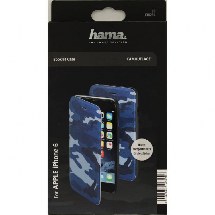 Hama Mobilewallet DesignLine iPhone6/6S Camo Blue