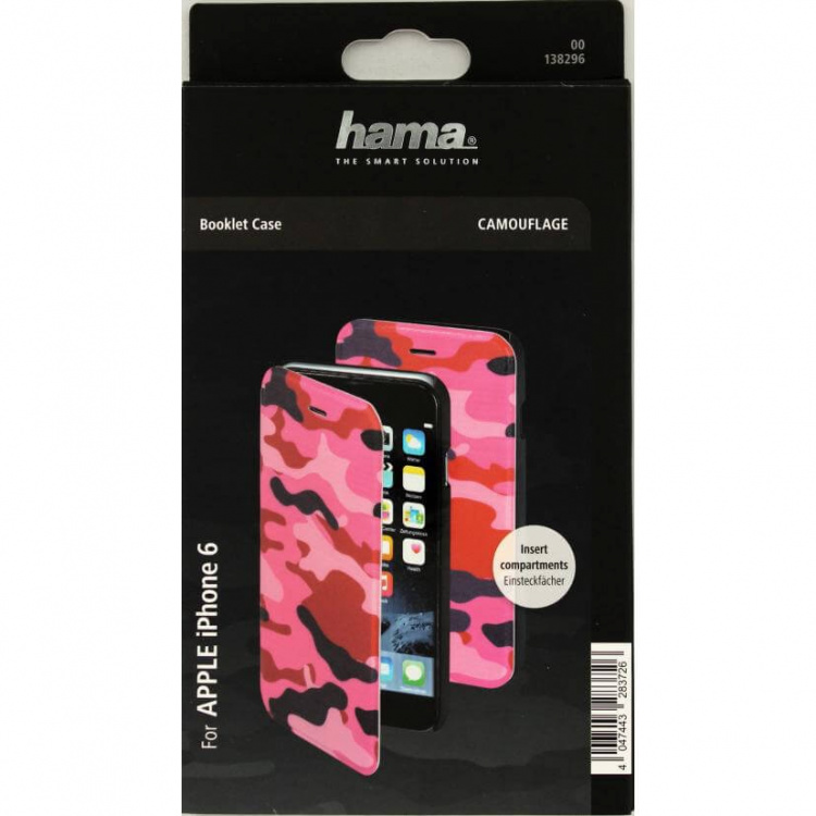 Hama Mobilewallet DesignLine iPhone6/6S Camo Pink