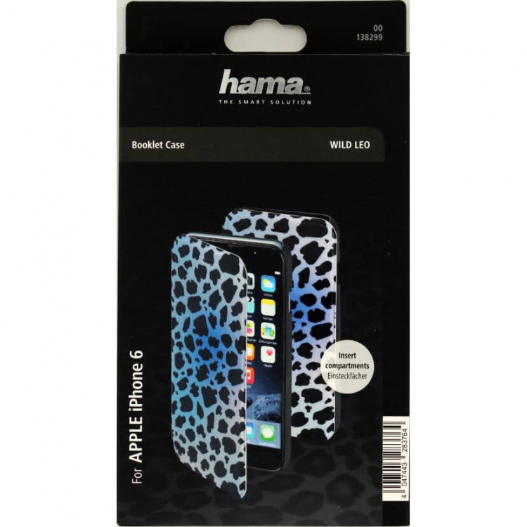 Hama Mobilewallet DesignLine iPhone6/6S Leopard Blue
