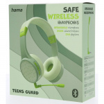Hama Headphone Teens Guard On-Ear Wireless 85dB Green