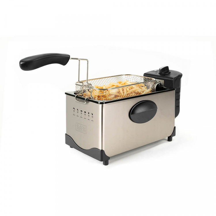BLACK+DECKER Deep Fryer 3L Brushed