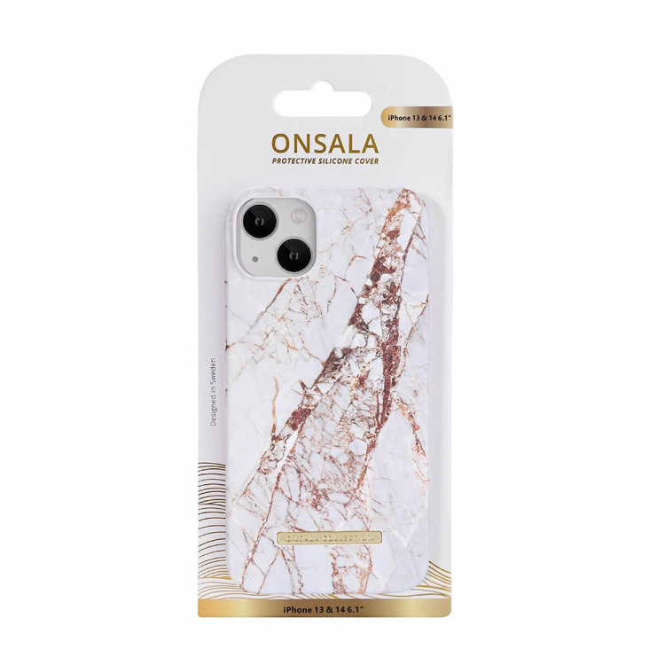 Onsala Phone Case White Rhino Marble - iPhone 13/14