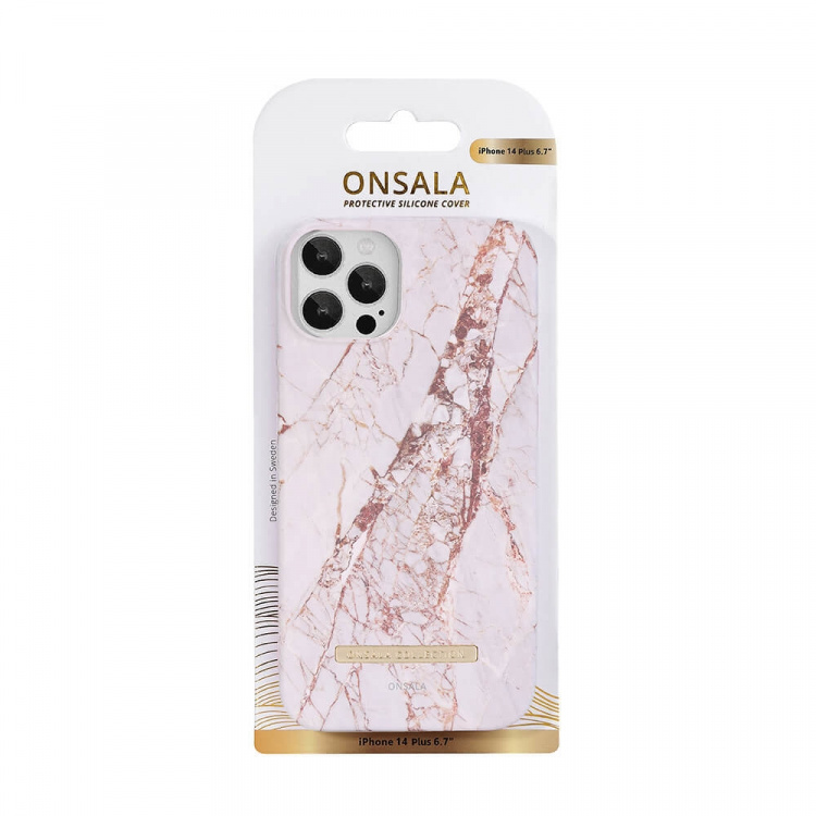 Onsala Phone Case White Rhino Marble iPhone 14 Plus