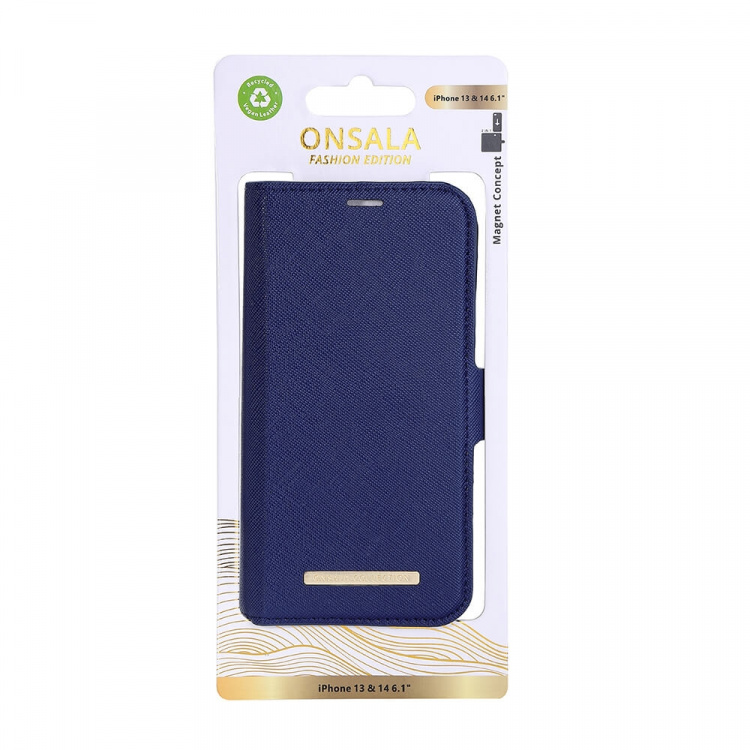 Onsala Wallet Case Navy Blue - iPhone 13/14