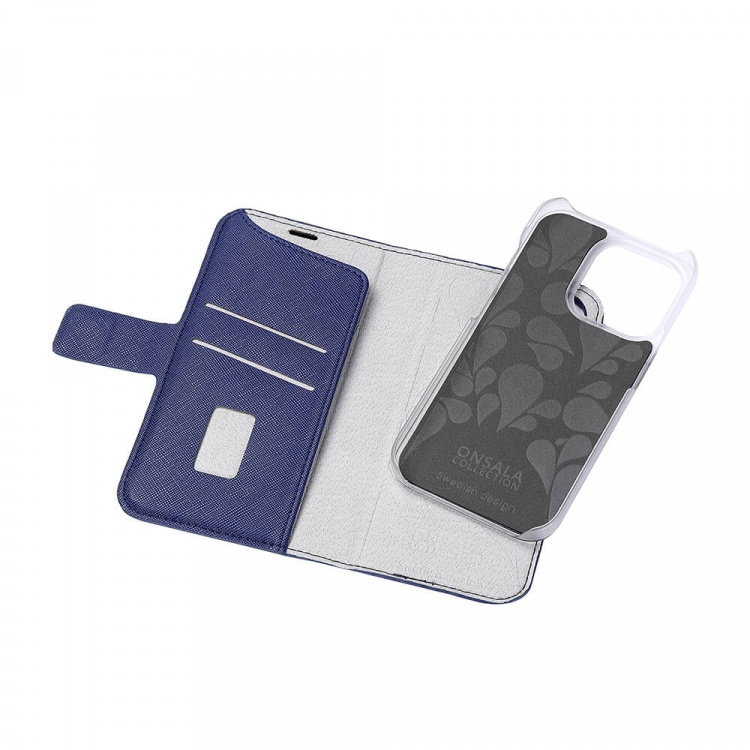 Onsala Wallet Case Navy Blue - iPhone 14 Pro