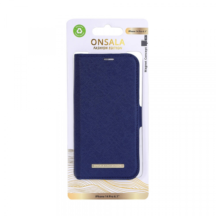 Onsala Wallet Case Navy Blue - iPhone 14 Pro
