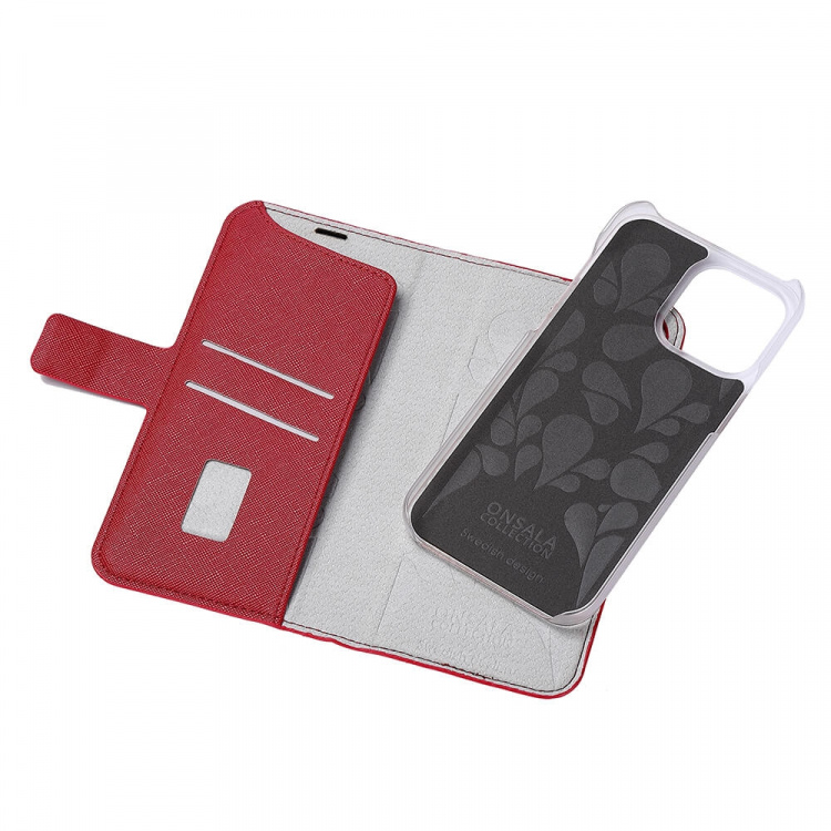 Onsala Wallet Case Red iPhone 14 Pro Max