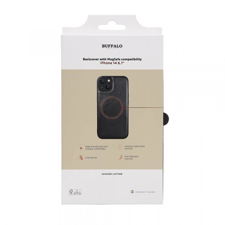 Buffalo Phone Case Leather MagSeries Black - iPhone 13/14 Buffalo Phone Case Leather MagSeries Black - iPhone 13/14