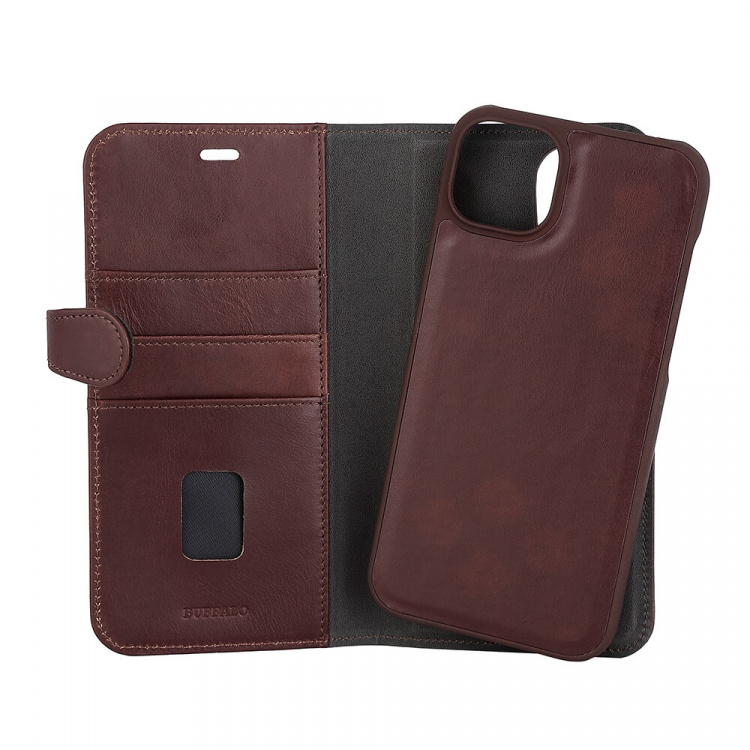 Buffalo Wallet Case 2-i-1 3 Card Brown - iPhone 14 Plus Buffalo Wallet Case 2-i-1 3 Card Brown - iPhone 14 Plus