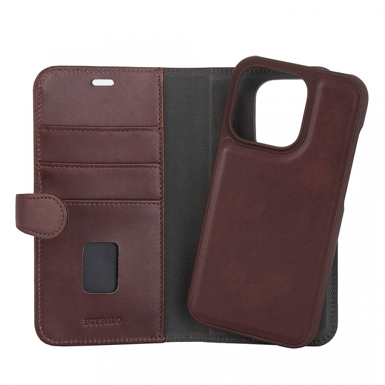 Buffalo Wallet Case Brown - iPhone 14 Pro