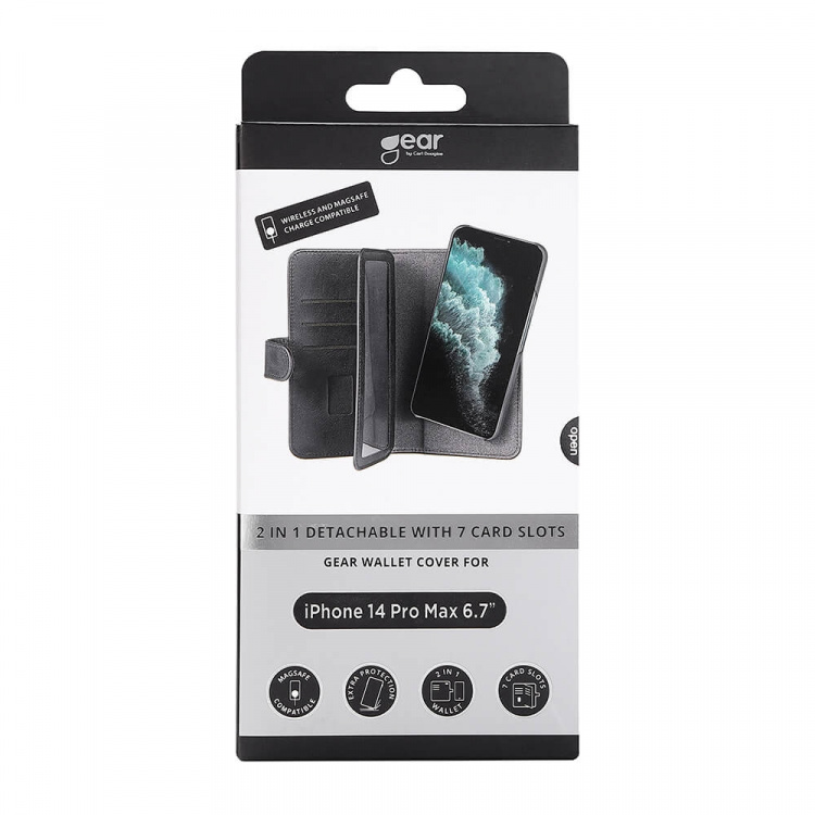 Gear Wallet Case Black - iPhone 14 Pro Max