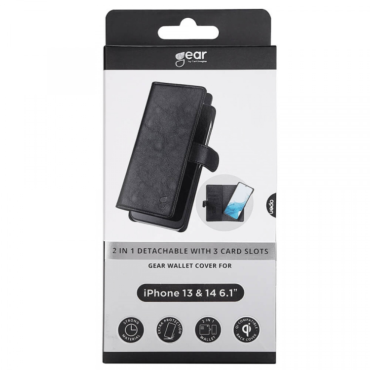 Gear Wallet Case Black - iPhone 13/14