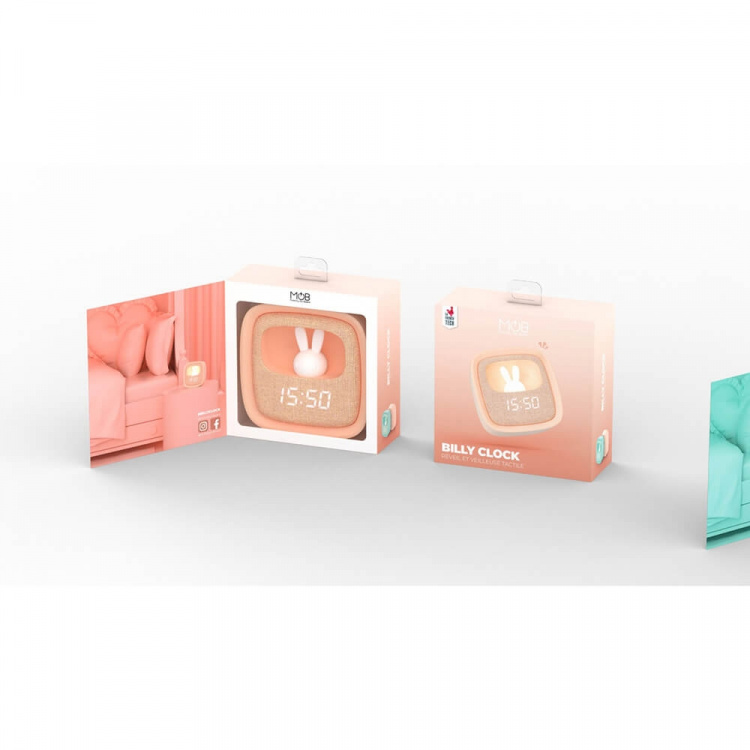 Mobility On Board Alarm Clock with Light Billy Clock Pink