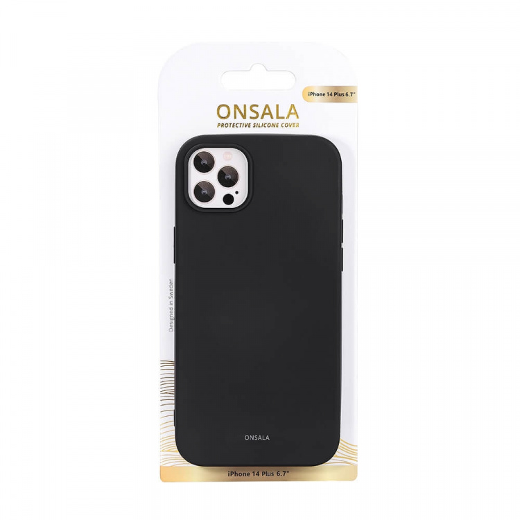 Onsala Phone Case Silicone Black - iPhone 14 Plus