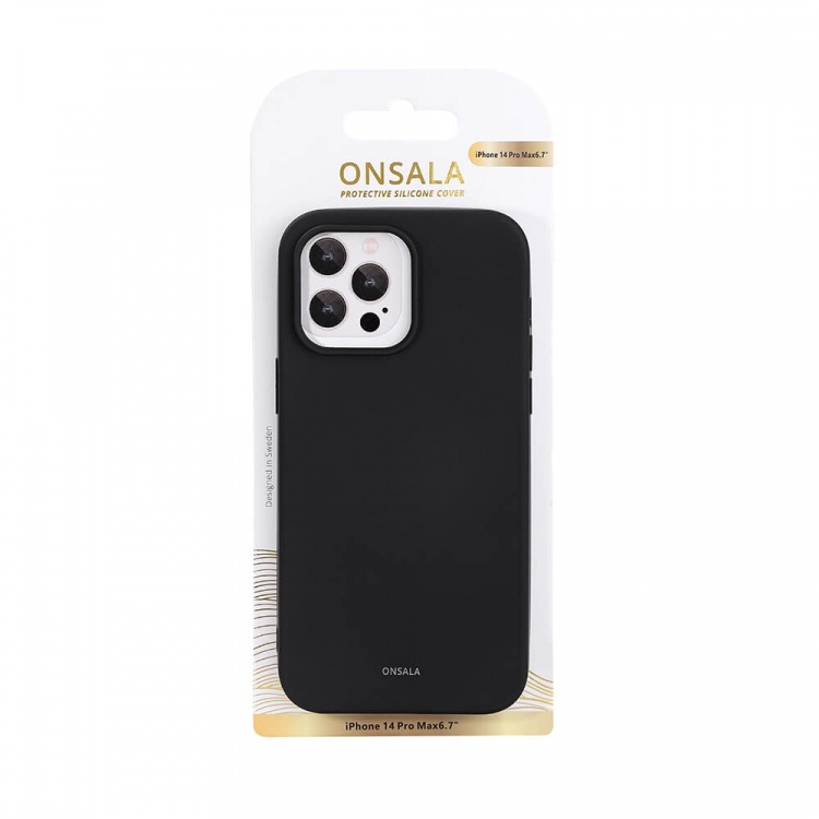 Onsala Phone Case Silicone Black - iPhone 14 Pro Max