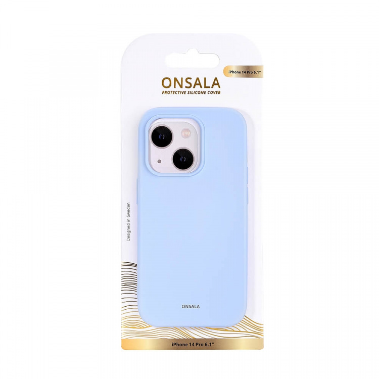 Onsala Phone Case Silicone Light Blue - iPhone 14 Pro