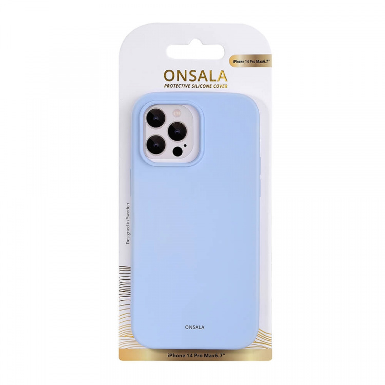 Onsala Phone Case Silicone Light Blue - iPhone 14 Pro Max
