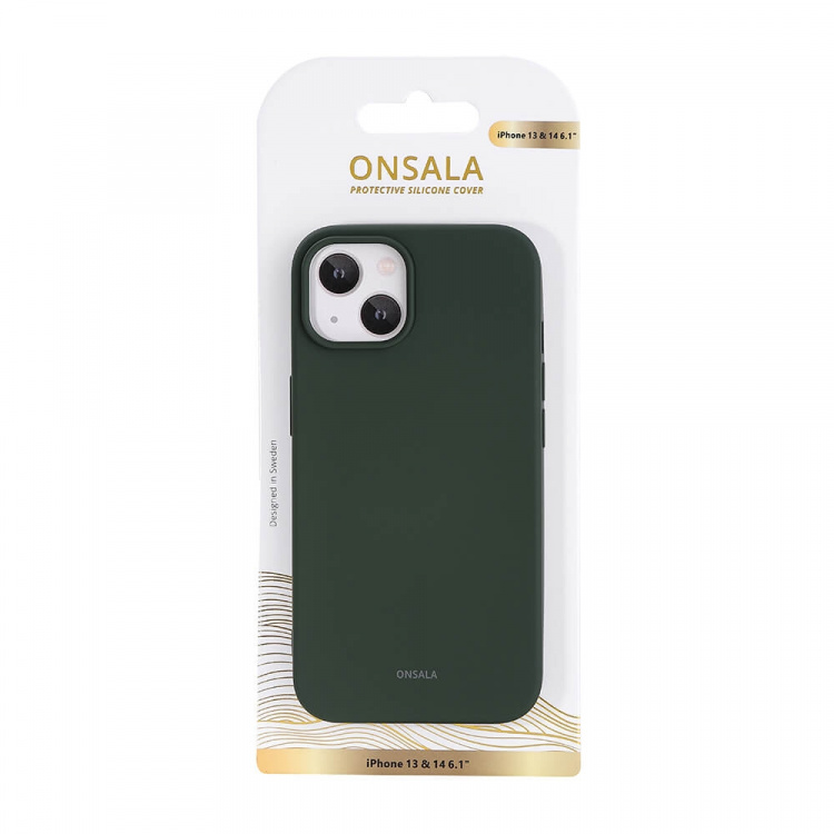 Onsala Phone Case Silicone Olive Green - iPhone 13/14