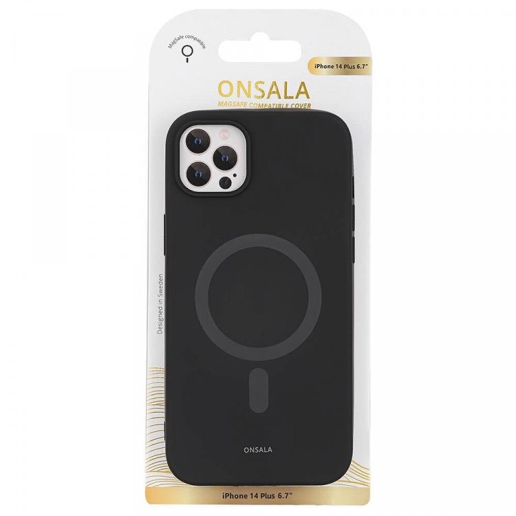 Onsala Phone Case Silicone MagSeries Black - iPhone 14 Plus