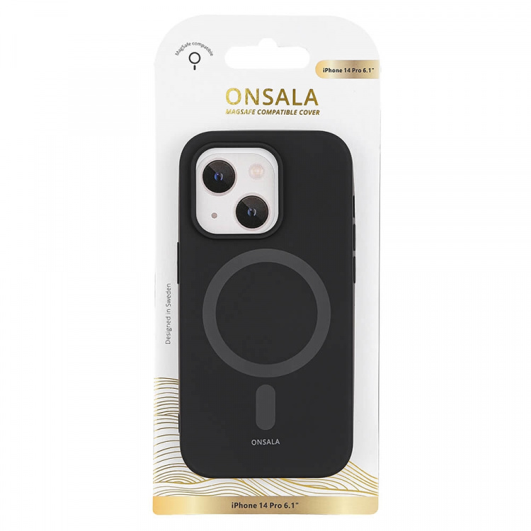 Onsala Phone Case Silicone MagSeries Black - iPhone 14 Pro