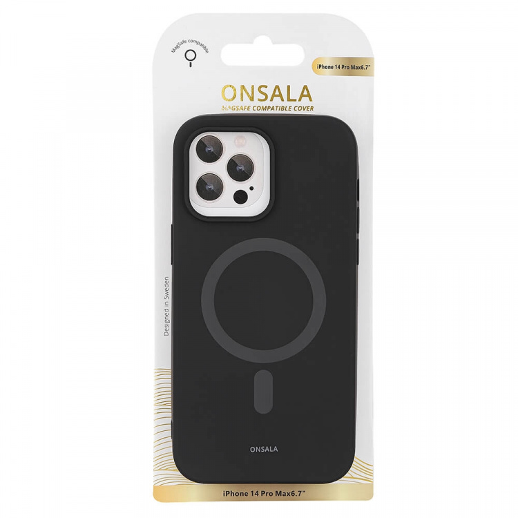 Onsala Phone Case Silicone MagSeries Black - iPhone 14 Pro Max