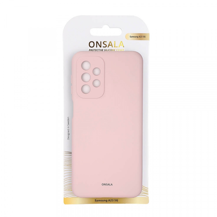 Onsala Wallet Case Silicone Chalk Pink - Samsung Galaxy A23 5G