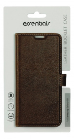 Essentials Galaxy S8 Leather Wallet 3 Cards Brown