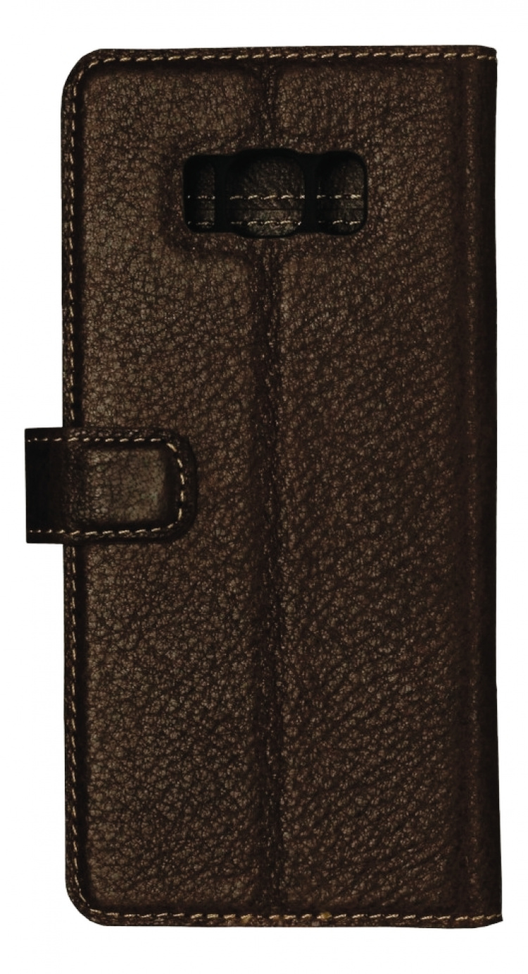 Essentials Galaxy S8 Leather Wallet 3 Cards Brown