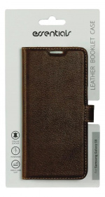 Essentials Galaxy S8 Leather Wallet 3 Cards Brown