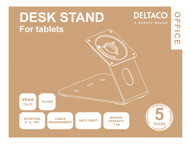 DELTACO OFFICE Anti-theft table stand/wall mount for iPad 9.7/10.2