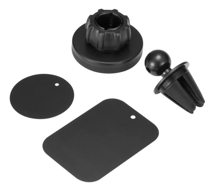 DELTACO magnetic adjustable car holder, air vent, for mobile, black
