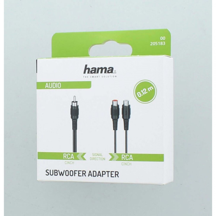 Hama Adapter Audio Subwoofer RCA Plug to 2x RCA Sockets
