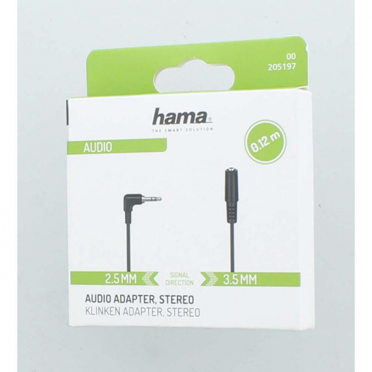 Hama Adapter Audio 3.5 Socket to 2.5 Jack Stereo