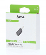 Hama Adapter Audio 2.5 Socket to 3.5 Jack Stereo