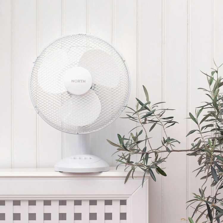 NORTH Desk Fan 30cm Plastic White