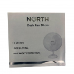 NORTH Desk Fan 30cm Plastic White
