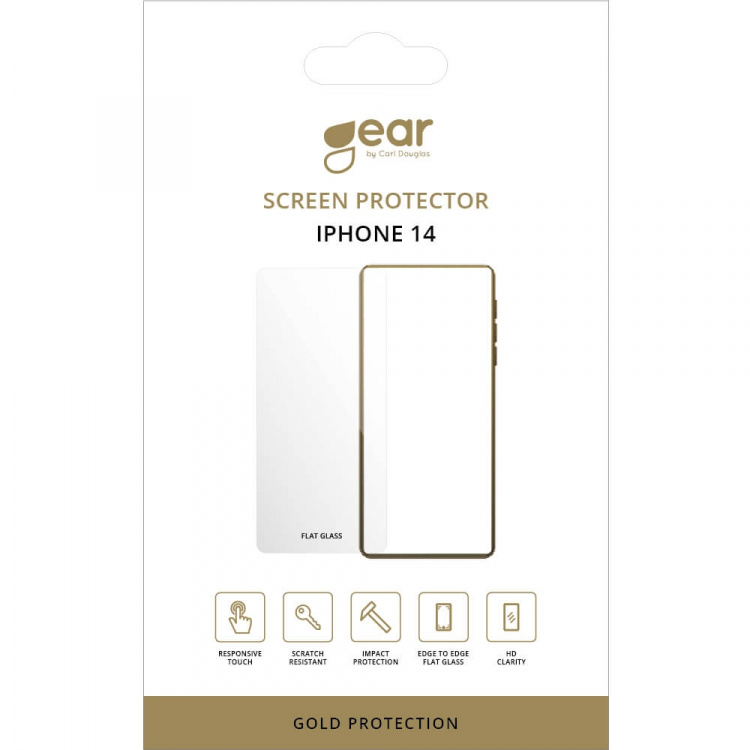 Gear Screen Protector 2.5D Gold Case Friendly - iPhone 13/13 Pro/14/16E Gear Screen Protector 2.5D Gold Case Friendly - iPhone 13/13 Pro/14/16E