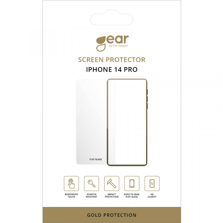 Gear Screen Protector 2.5D Gold Case Friendly - iPhone 14 Pro