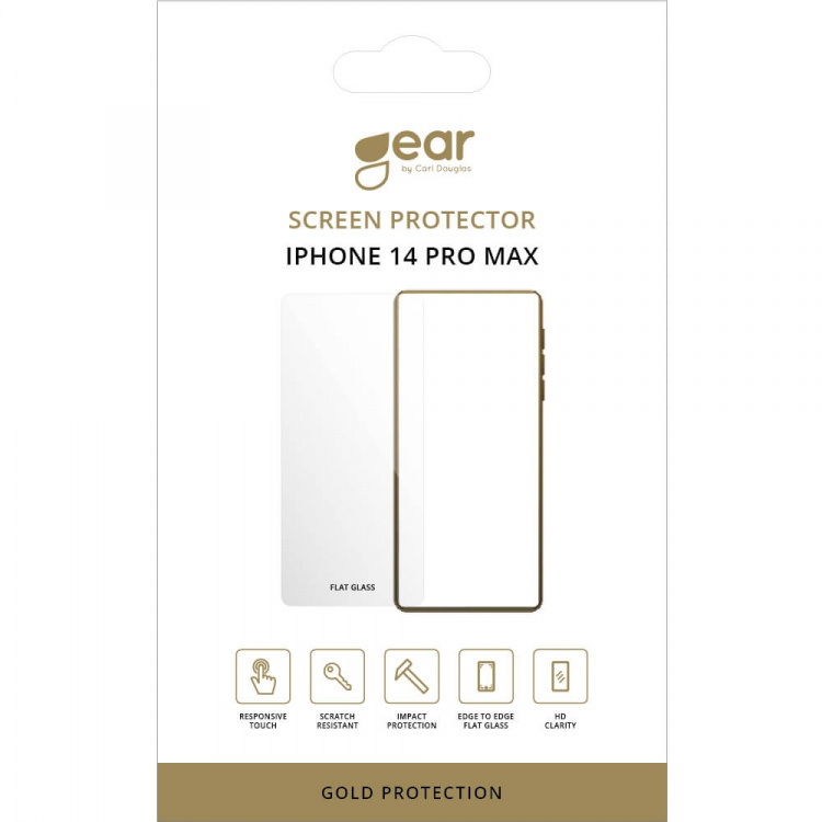 Gear Screen Protector 2.5D Gold Case Friendly - iPhone 14 Pro Max